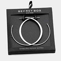 Secret Box _ Sterling Silver Dipped Hoop Earrings