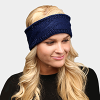 Twisted Tiny Sequin Soft Knit Headband