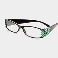 Crystal Detail Rectangular Reading Glasses