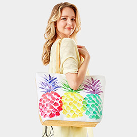 Colorful Pineapple Tote Bag