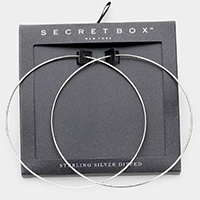 Secret Box _ Sterling Silver Dipped Oversized Hoop Earrings