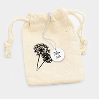 John 3:16 _ Metal Disc Pendant Necklace Gift Bag Set