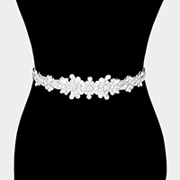 Floral Sash Ribbon Bridal Wedding Belt / Headband