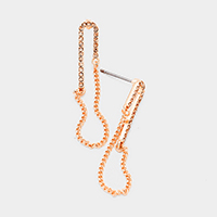 Crystal Rhinestone Pave Chain Earrings