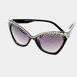 Crystal Rhinestone Cat Eye Sunglasses
