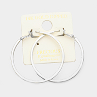 14K Gold Filled 2 inch Hypoallergenic Metal Hoop Earrings