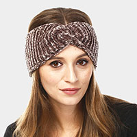 Twisted Solid Knit Earmuff Headband