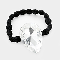 Crystal Teardrop Accented Stretch  Hair Band