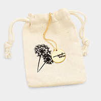 Soul Sister _ Disc Pendant Necklace Gift Bag Set