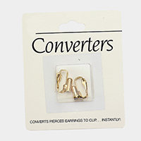 2PCS - Converts Pierced Earrings to Clip