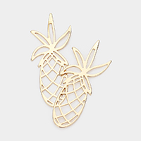 Pineapple Cut Out Metal Earrings