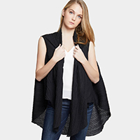 Solid Pleated Vest