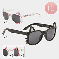 12PCS - Cat Frame Kids Sunglasses