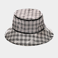 Plaid Check Pattern Bucket Hat