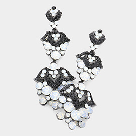 Bubble Crystal Rhinestone Evening Earrings