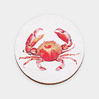 Watercolor Crab Print Self Adhesive Charm for Phone Holder