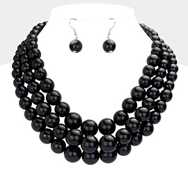Pearl Layered Chunky Necklace