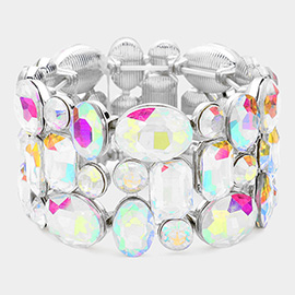 Glass Crystal Stretch Evening Bracelet