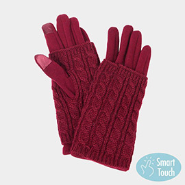 3 IN 1 - Cable Knit Touch Smart Gloves