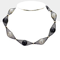Mesh Tube Pearl Bracelet / Necklace