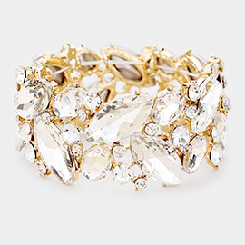Marquise Crystal Stretch Evening Bracelet