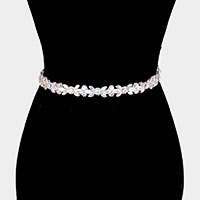 Crystal Marquise Sash Ribbon Bridal Wedding Belt / Headband