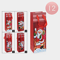 12PCS - Santa Claus Christmas Wine Gift Bags
