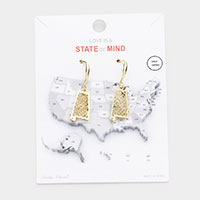 Gold Dipped Alabama State Earrings