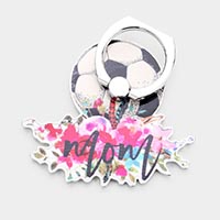 Soccer Mom Floral Mom Self Adhesive Charm For Phone Grips