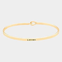 Latina Brass Thin Metal Hook Bracelet