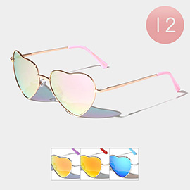 12PCS - Heart Sunglasses