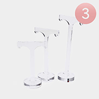 3PCS - Clear Earring Display Stands Holder Organizer