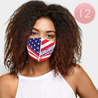 12PCS - USA Flag Black Lives Matter Print Fashion Masks