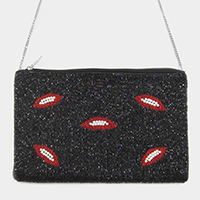 Lip Detail Crossbody / Clutch Bag