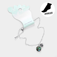 Abalone Metal Shell Anklet