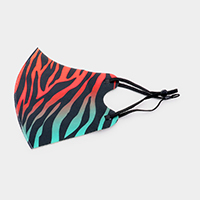 Zebra Pattern Print Fashion Mask