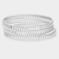 3PCS - Abstract Metal Bangle Bracelets