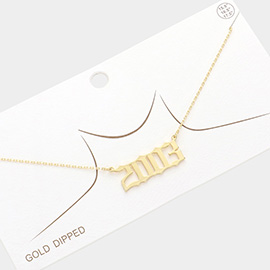 2003 Gold Dipped Birth Year Pendant Necklace