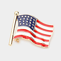 Enamel American USA Flag Pin Brooch