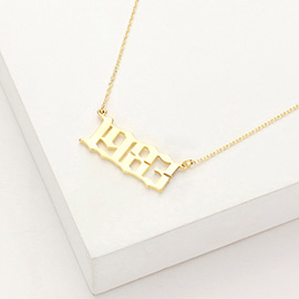 1983 Gold Dipped Birth Year Pendant Necklace