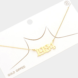 1984 Gold Dipped Birth Year Pendant Necklace