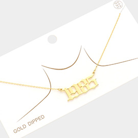 1985 Gold Dipped Birth Year Pendant Necklace