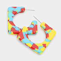 Celluloid Acetate Square Earrings