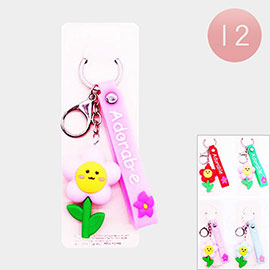 12PCS - Flower Keychains