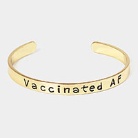 Vaccinated AF Gold Dipped Message Bracelet