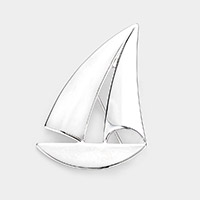 Metal Sailboat Pin Brooch / Pendant