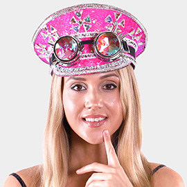 Bling Flower Sequin Goggle Hat