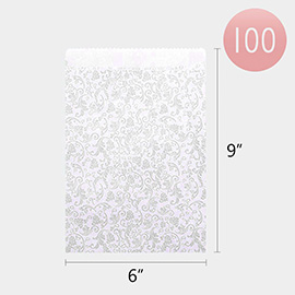 100PCS - Patterned Paper Gift Bag Set