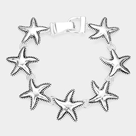 Metal Starfish Link Magnetic Bracelet