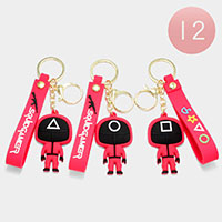 12PCS - Assorted Squid Game Keychains